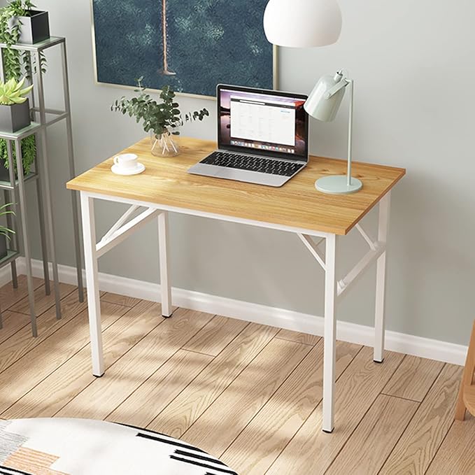 SogesGame Samll Folding Computer Desk, 31.5 inches Folding Table for Small Space, Foldable Computer Desk Simple to Assembly