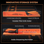 KastKing EZ Fillet Fish Fillet Mat, Non-Slip Fish Cutting Board | Anti-Slip Surface, 25" Integrated Ruler, Large Cutting Area, Easy to Clean, Roll-Up Storage, Fish Cleaning Board