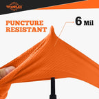 TitanFlex Heavy Duty Orange Nitrile Gloves, 6 Mil, Raised Diamond Texture, Mechanic Disposable Gloves, Latex Free Powder Free