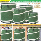 16-Gallon Collapsible Trash Can (16x19 in) Hard-Shell Bottom Yard Garden Bag for Pop-Up Trash Can,Recycling Bin,Yard Waste Container,RV Camping Waste Bin,Laundry Hamper,Lawn Grass,Leaf Bag,Weed Basket