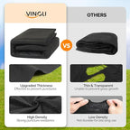 VINGLI 18 FT Round Pool Liner Pad for Above Ground Swimming Pools, Extra Thick Swimming Pool Liner, Prevent Punctures, Weed Barrier, Black