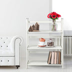 Casual Home 3-Shelf 27.5" Wide Folding Stackable Bookcase, White (New)