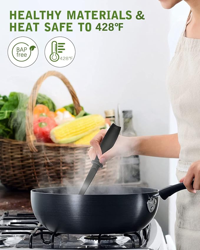 2Pack Meat Chopper Hamburger Masher Ground Beef Smasher Utensil Mix Tool | Upgrade Heat Resistant Meat Masher, Nylon Potato Mashers Beef Smasher, Dishwasher Safe Non Stick Mix & Chop Tool Gift-Black