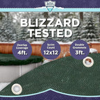 Buffalo Blizzard Ripstopper 24 ft Round Winter Pool Cover | Green Heavy Duty Cover for Closing Above Ground Swimming Pools | Easy to Install | Cold & UV Resistant | Shields from Seasonal Debris