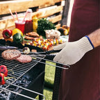 GSAFEME 12 Pairs Cotton Glove Liners for BBQ, Cooking, Grilling, Food Handling - Safety Work Gloves Hand Saver, Medium