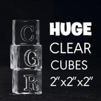 Letter G Monogram Clear Ice Cube Maker, 2" Big Ice Cubes Mold for Whisky and Cocktails, Large Initials Silicone Ice Cube Tray Personalized Gifts for DAD Gifts for Men (Letter G)