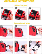 MX-5500 8 Digits Price tag Gun with 5000 Sticker Labels and 3 Ink Refill, Label Maker Pricing Gun Kit Numerical Tag Gun for Office, Retail Shop, Grocery Store (A/Blue)