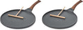 SENSARTE Nonstick Crepe Pan, Swiss Granite Coating Dosa Pan Pancake Flat Skillet Tawa Griddle 10-Inch with Stay-Cool Handle, Induction Compatible (Pack of 2)