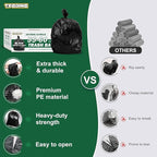 55-60 Gallon Black Trash Bags 120 Count - 40''x53'' Extra Large 50+ Gallon Garbage Bags,Unscented Strong Huge Can Liners for Construction Industrial Yard Outdoor Commercial