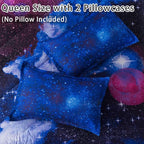 Litanika 3D Galaxy Comforter Queen(90x90lnch), 3 Pieces(1 Galaxy Comforter, 2 Pillowcases), Universe Cloud Outer Space Comforter, Microfiber Bedding Set for Boys Kids