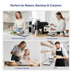 Dual Platform Food Kitchen Scale with 0.01g/0.001oz High Precision, 15kg/33lb Bakery Scale, Dual Accuracy Kitchen Scale for Sourdough Bread, Baking and Cooking with 7 Unit Tare and Totalizer