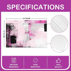 Feelyou Kids Pink Grey Placemats Set of 4 18"x12" Abstract Table Place Mats, for Boys Decor Geometric Modern Placemat for Kitchen Dining Table Decor Indoor Outdoor Geometric