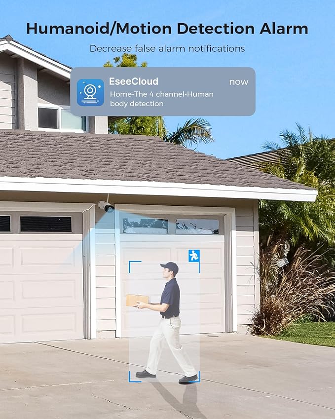 Hiseeu Wireless Security Camera System, 5MP WiFi Camera for Home Security, WiFi-Pro 8 Cam-Kit,16CH, 2-Way Audio, Color Night Vision, IP66 Waterproof, 3TB Storage, 24/7 Recording, No Monthly Fees