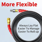 Pressure Washer Hose 50FT, 4800PSI Wire Braid Power Washer Extension Hose 3/8 Inch High Tensile, Flexible Kink Resistant Heavy Duty Replacement Hose with 3/8 Quick Connect