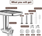 HOZODO Metal Meat Grinder Attachment for KitchenAid Stand Mixer | Food Grinder Attachment, Sausage Stuffer, Kitchen Aid Accessories and Attachments