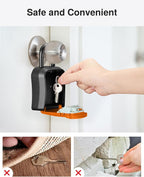 Puroma Key Lock Box Outdoor 4 Digit Code Combination Lockbox House 1 Orange | For Contractors Guest Realtor Storage Keys, Portable, Home Wall Mount, Resettable, Combination, Weatherproof, High-capacity