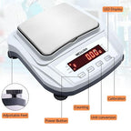 Lab Scale 2000g/0.01g High Precision Digital Scale with 1kg Weights Analytical Balance Electronic Scale for Kitchen Lab Weighing