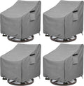 Patio Swivel Chair Cover 4 Pack,Waterproof Heavy Duty Outdoor Chair Covers,Outdoor Swivel Chair Cover for Patio Furniture Covers(30 W x 34 D x 38.5 H inches),Grey
