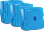 Cool Coolers by Fit + Fresh, 4 Pack Slim Ice Packs, Space Saving Reusable Ice Packs for Lunch Boxes or Coolers