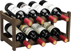 Wine Rack 8 Bottle 2-Tier Eco-Friendly Bamboo Wine Storage Easy-Assembly Space-Saving for Wine Lovers,Kitchen Wine Organizer for Countertop,Pantry, Home,Room Decor,Bar