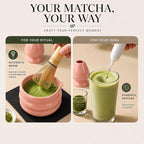BARISTA EMPEROR® MATCHA WHISK SET PREMIUM 11pcs - Professional Matcha Kit Set with Matcha Bowl, Matcha Whisk, Milk Frother, Spoon, Sifter, Scoop, Stand, Cup, Mat - Aesthetic Pink Matcha Set Kit