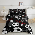 Feelyou Football Comforter Set Queen Size Rugby Sports Comforter for Kids Teens Adults Soccer Ball Game Bedding Set Gift for Football Lover Duvet Set Room Decor 3Pcs with 2 Pillow Case