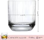 NUDE GLASS NUDE Whiskey Glasses Set of 4 SOF – 9.25 oz Lead-Free Crystal Old Fashioned Glass Big-Top