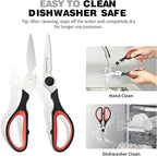 Kitchen Cooking Shears Heavy Duty Kitchen Scissor with, Detachable, All Purpose Scissors, Dishwasher Safe Scissors, Serrated Blades, Nutcracker and Bottle Opener function included (1 Pack)