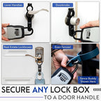 Fence Buddy - Secure Lock Box Attachment for Lever Handles - Realtors, Vacation Rentals and Real Estate Agent Supplies - Realtor Supplies for Key Lock Box for Keys with Code (1 Pack)