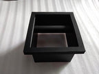 DIBTSA Espresso Coffee Ground Knock Box Chute, Built-in Desktop Waste Bucket, Stainless Steel Bottomless Knocking Residue Box (Rectangle)