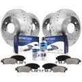 Detroit Axle - Brake Kit for Silverado Sierra Avalanche Suburban Yukon XL 1500 Tahoe Escalade ESV EXT Drilled and Slotted Brake
