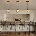 Modern Glass Pendant Lights Dining Room Chandeliers Lighting for Kitchen Island Light Fixture Hanging Light with Warm Light Bulb
