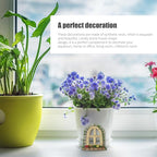 DOITOOL 2Pcs Miniature Fairy Garden Window,Artificial Window Ornament Miniature Fairy Doors Gnome Home Decoration,Resin Landscape Yard Art Garden Sculpture Fish Tank Decoration