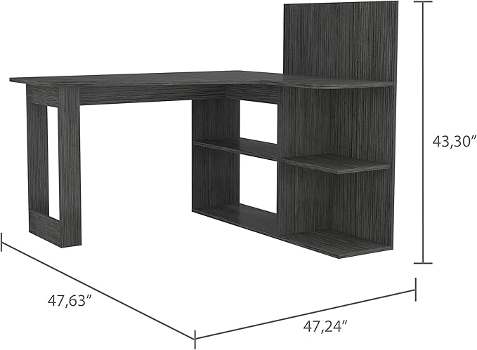 NicBex Kimberly-DW-00046-LWJ Home Office Desks, 51.7"x47.2"x43.3", Gray