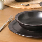 Stone Lain Oasis 4-Piece Pasta Bowl Set Stoneware, Black