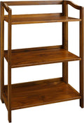 Casual Home Stratford 3-Shelf Folding Bookcase-Warm Brown