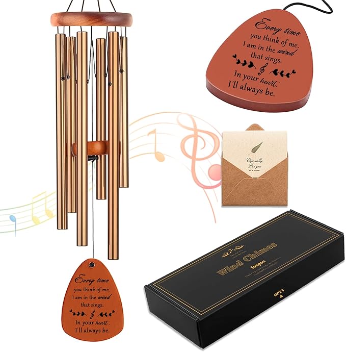 Memorial Gifts, Sympathy Wind Chimes Memorial Wind Chimes for Loss of Loved One Prime, Sympathy Gift, Bereavement/Remembrance Gifts in Memory of Loved One Mother Father, 30" Wooden
