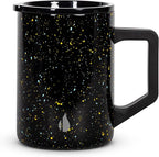 Elemental Insulated Coffee Mug - Triple-Wall Stainless Steel Summit Travel Cup for Hot and Cold Drinks - Thermal Coffee Mug with Lid and Handle for Camping, Office & Travel 16oz - Black Speckle