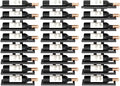 Hoctieon 3-Set 8 Tier Wall Mount Wine Rack (24 Tiers), Wall Racks for Wine Bottles Display and Storage, Hanging Bottle Organizer for Living Room, Dining Room, Wine Cellar, Bar, Black