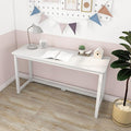 Max & Lily Solid Wood Desk, 55 Inches, White