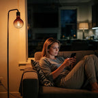 G125 Edison LED Bulb,4W Dim E26,2200K Gradient Brown Diamond Glass | Large Globe Light Bulbs,Squirrel Cage Filament, Cozy Warm Tone, Decorate Bars, Restaurants, Kitchens & All Indoor Occasions
