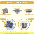 Reusable Beeswax Wrap - 9 Pack Beeswax Wraps for Food, Eco-Friendly Beeswax Food Wraps, Bread Sandwich Wrapper - Organic, Sustainable, Zero Waste, Reusable Plastic-Free Food Storage Wrap, 1XL, 3M, 5S
