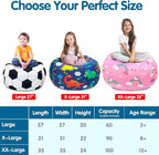 Lukeight Stuffed Animal Storage Bean Bag Chair Cover for Kids, Zipper Beanbag Chair Cover for Organizing Toddler & Kids' Rooms Plush Toys (Dark Gray Velvet, Large)