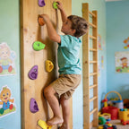 50 PCS Rock Climbing Wall for Kids,Rock Wall Climbing Holds,Adults Climbing Wall Grip Kits Holds Up to 230 lbs for Outdoor Indoor Home Playground Climbing Holds（Pastel Color）