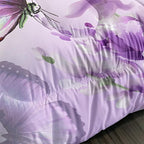 Purple Lavender Butterfly Comforter Set for Girl Kid Adult Colorful Butterfly Pattern Bedding Set Aesthetics Butterflies Quilt Bed Set Twin Size with 1 Comforter and 2 Pillowcases