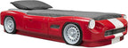 Step2 Roadster Toddler-to-Twin Bed, Crib to Twin Transition Race Car Bed, Adjustable, Ages 3+ Years Old, Easy Assembly, Red