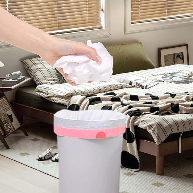 13 Gallon Trash Bags Drawstring, Pack of 20, Garbage Bags, 1.99Mil Thickness, 63x70cm, 16.8g/pcs, Unscented, Black