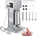 LEEVOT Electric Sausage Stuffer Maker, Vertical Electric Stuffer 11 Adjustable Speed Stainless Steel Commercial Sausage Filler Meat Stuffers with 5 Stuffing Tubes, Home & Commercial (22Lb/10L)