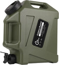 COOZMENT 3.2 Gallon/5 Gallon Water Containers with Spigot, BPA Free Water Jug, Military Green Water Tank, Multifunction Water Storage Containers for Camping Outdoor Hiking,Emergency Storage