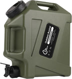 COOZMENT 3.2 Gallon/5 Gallon Water Containers with Spigot, BPA Free Water Jug, Military Green Water Tank, Multifunction Water Storage Containers for Camping Outdoor Hiking,Emergency Storage